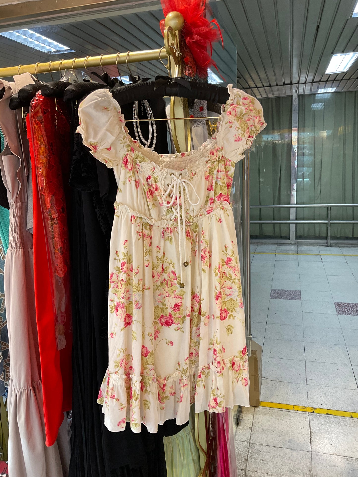 碎花短裙