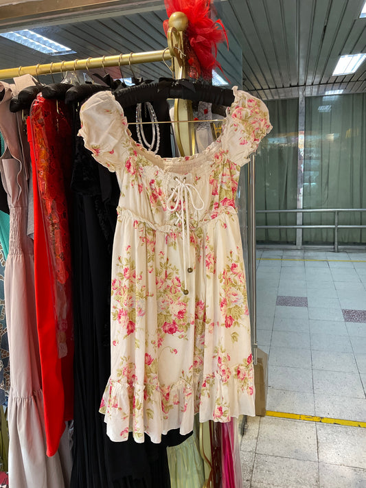 碎花短裙